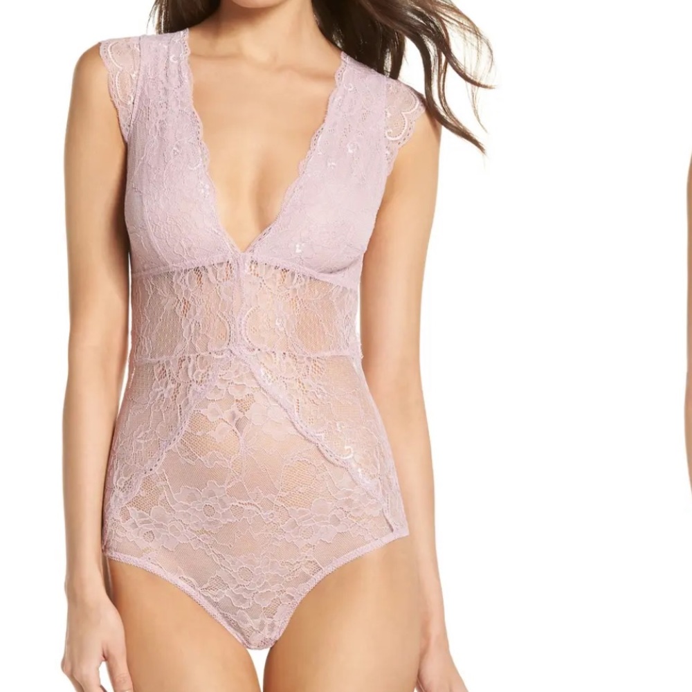 Sam Edelman Sexy Lace and Mesh Dawn Bodysuit